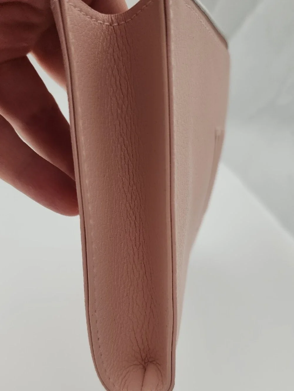 DIOR Blush Pink Leather Zip Pouch